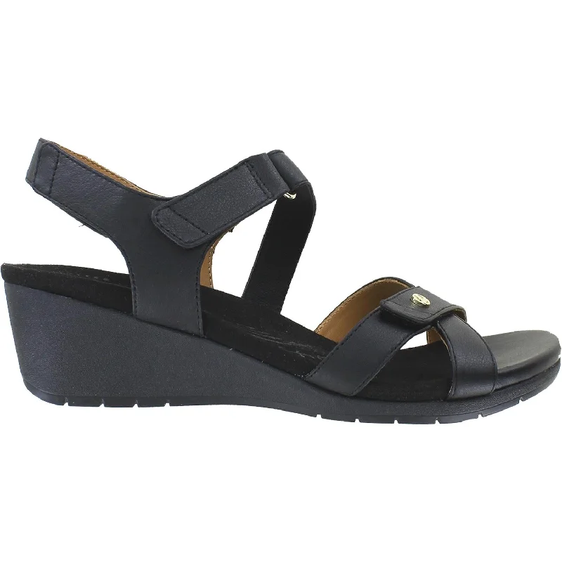 sandals for beach day adventuresWomen's Revere Casablanca Black French Leather