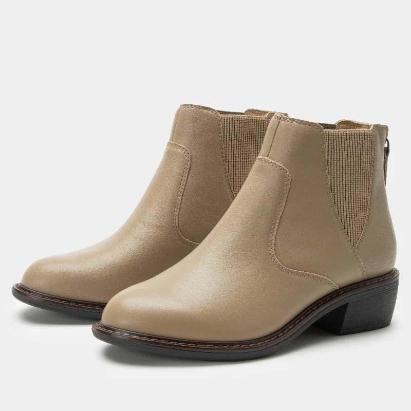 Fashionable boots with a wide calf for better fitMeadow Beige Boot