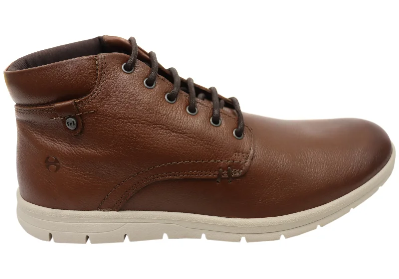 Durable boots with a rugged, outdoor designFerricelli Trey Mens Comfortable Leather Casual Boots Made In Brazil