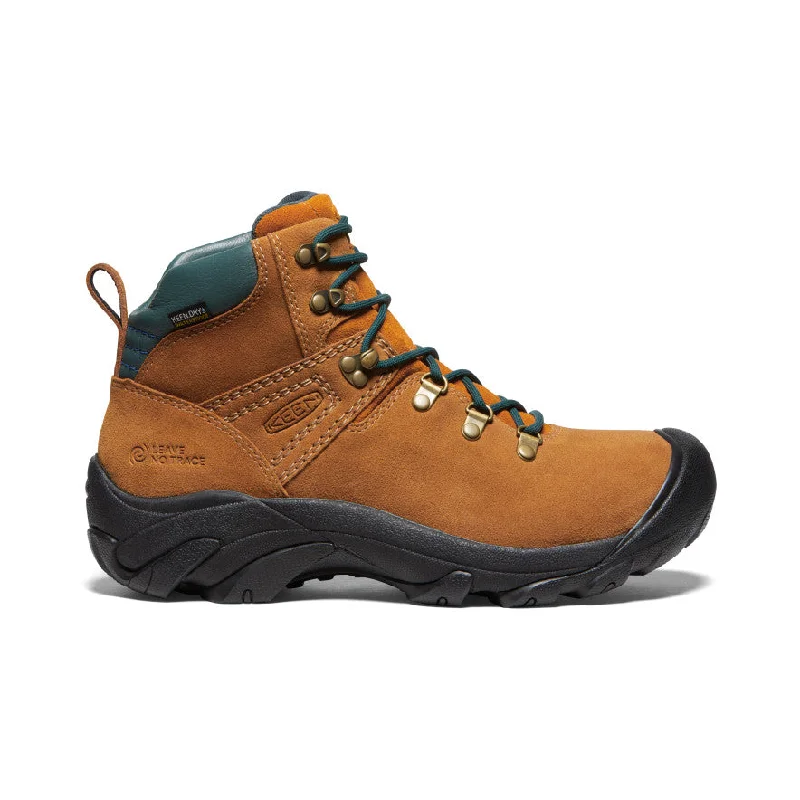 Elegant boots with patent leather for a shiny finishMen's Pyrenees Waterproof Boot x Leave No Trace  |  KEEN Maple/Marmalade