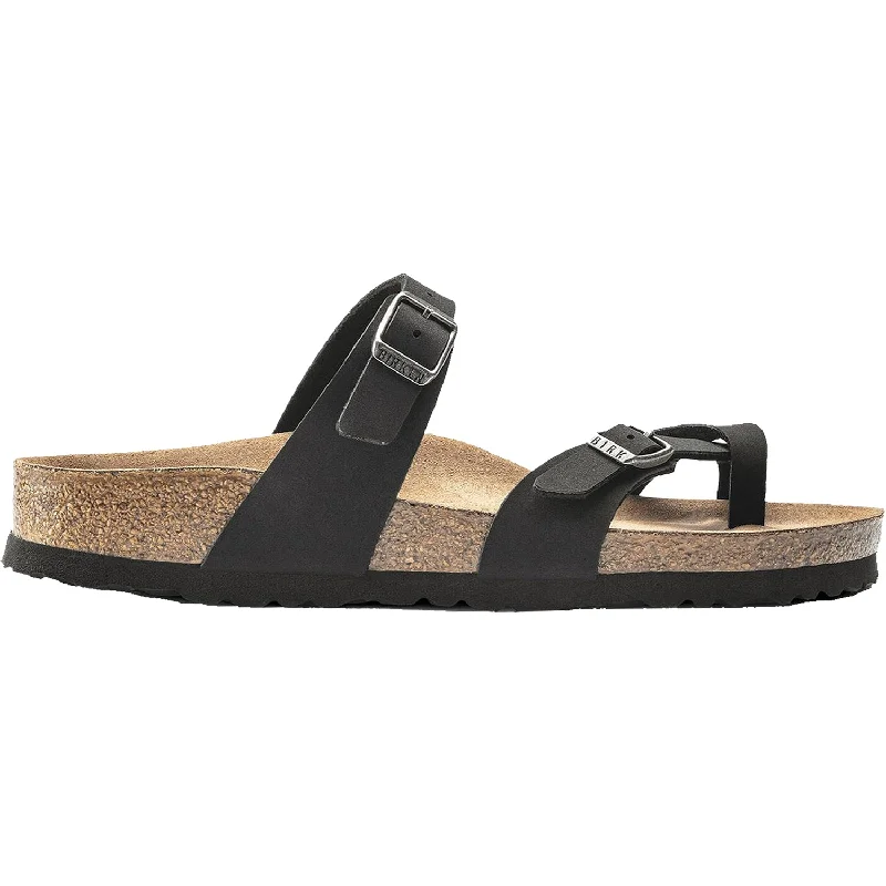 sandals for tropical beach excursionsWomen's Birkenstock Mayari Vegan Black Birkibuc