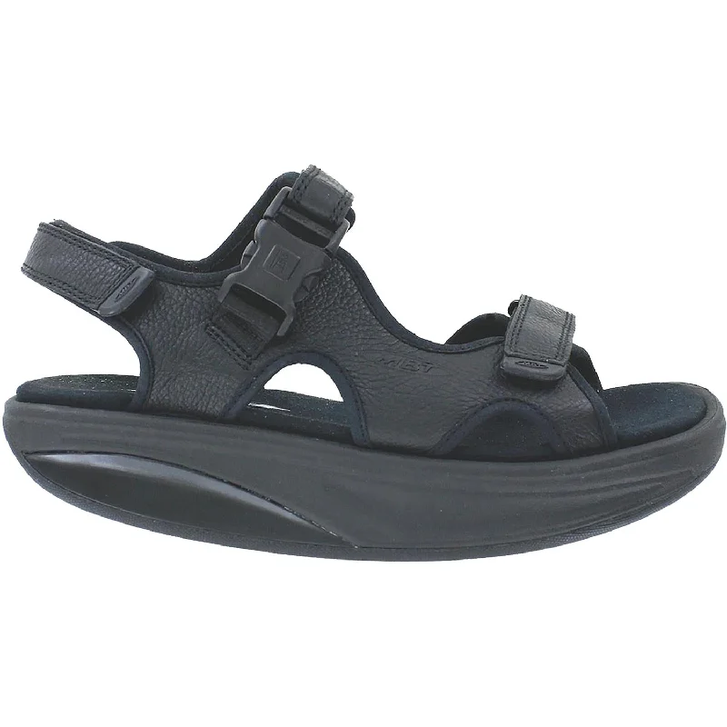 sandals for beach barbecuesMen's MBT Kisumu 3S Black Leather