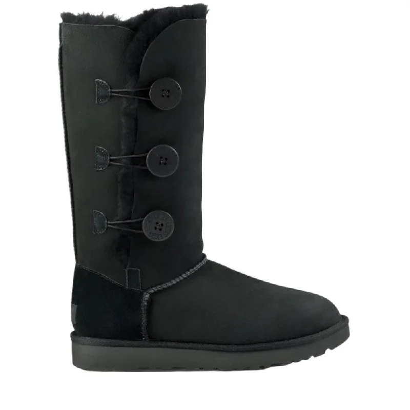 Durable boots with steel toe protectionUgg Women's Bailey Button Triplet II Suede Boot Black