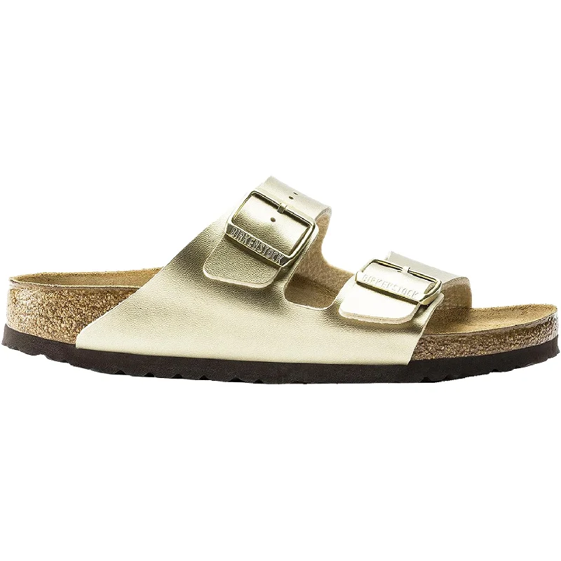 sandals for comfortable and trendy looksWomen's Birkenstock Arizona Gold Birko-Flor