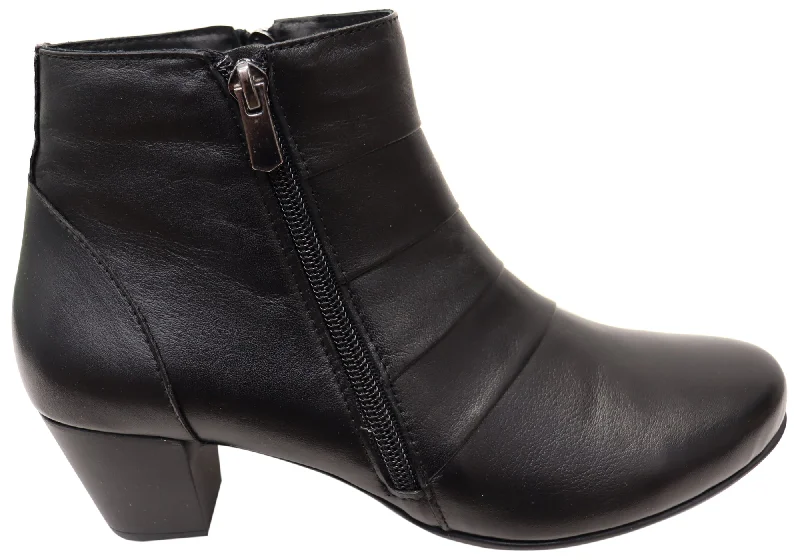 Boots with sleek ankle straps for added styleCabello Comfort Elva Womens European Comfortable Leather Boots