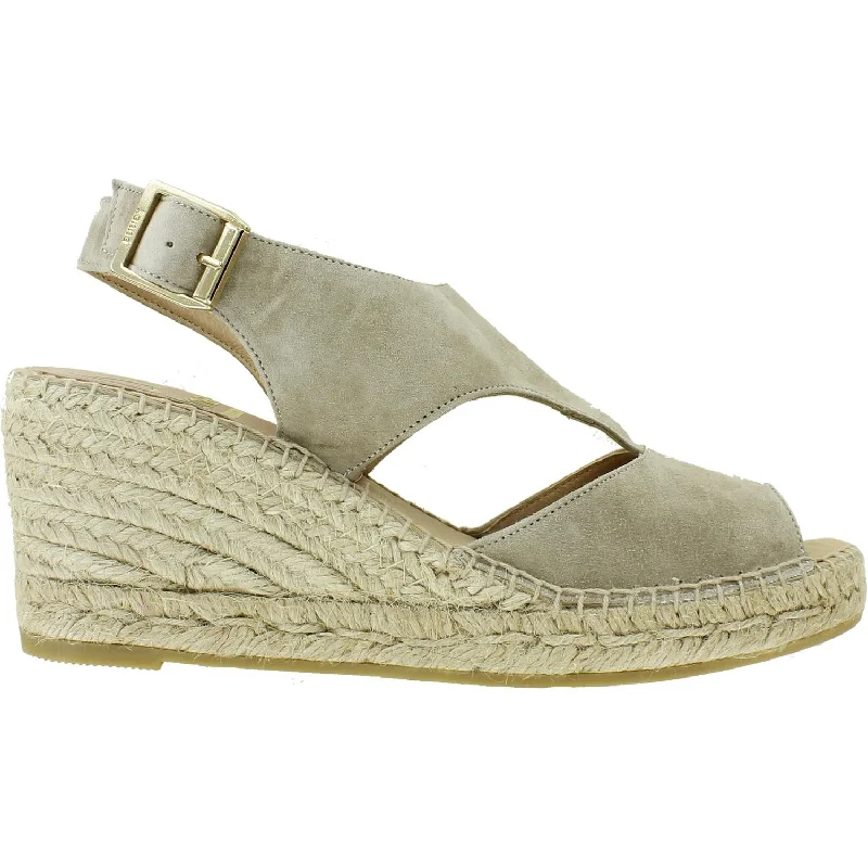 sandals with extra toe cushioningWomen's Kanna Ania Ante Taupe Suede