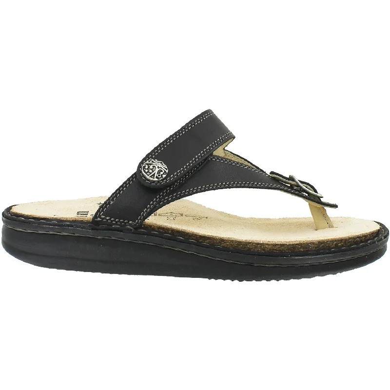 sandals for warm summer eventsWomen's Finn Comfort Alexandria Black Leather