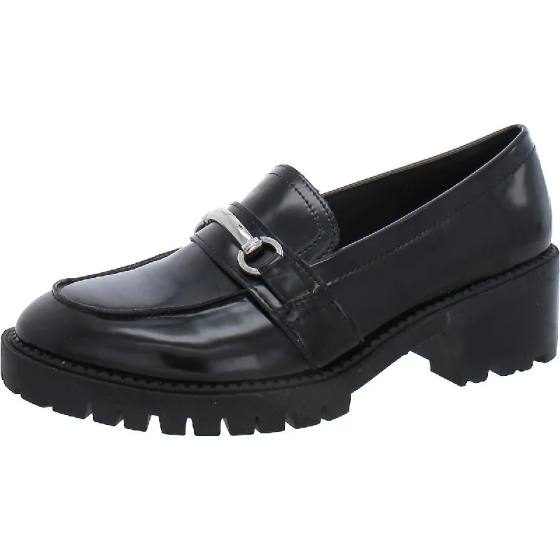 loafers for men with classic moc toe for timeless design-Womens Chain Embellished Loafers