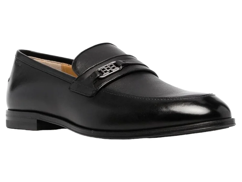 loafers for men with breathable knit upper for air circulation-Bally Wember 6239863 Men's Black Calf Leather Loafers