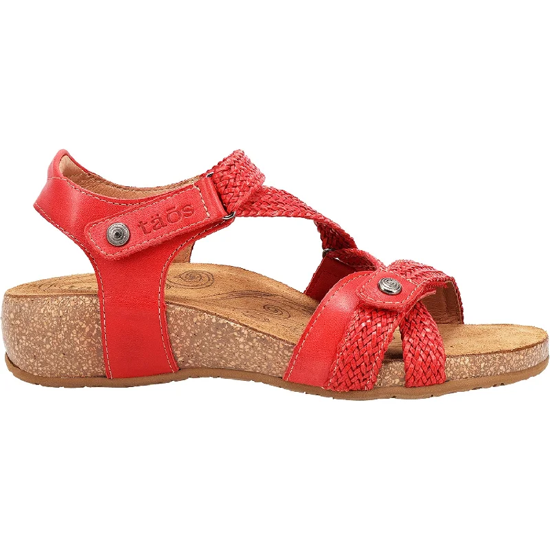 sandals for comfortable vacation daysWomen's Taos Trulie True Red Leather