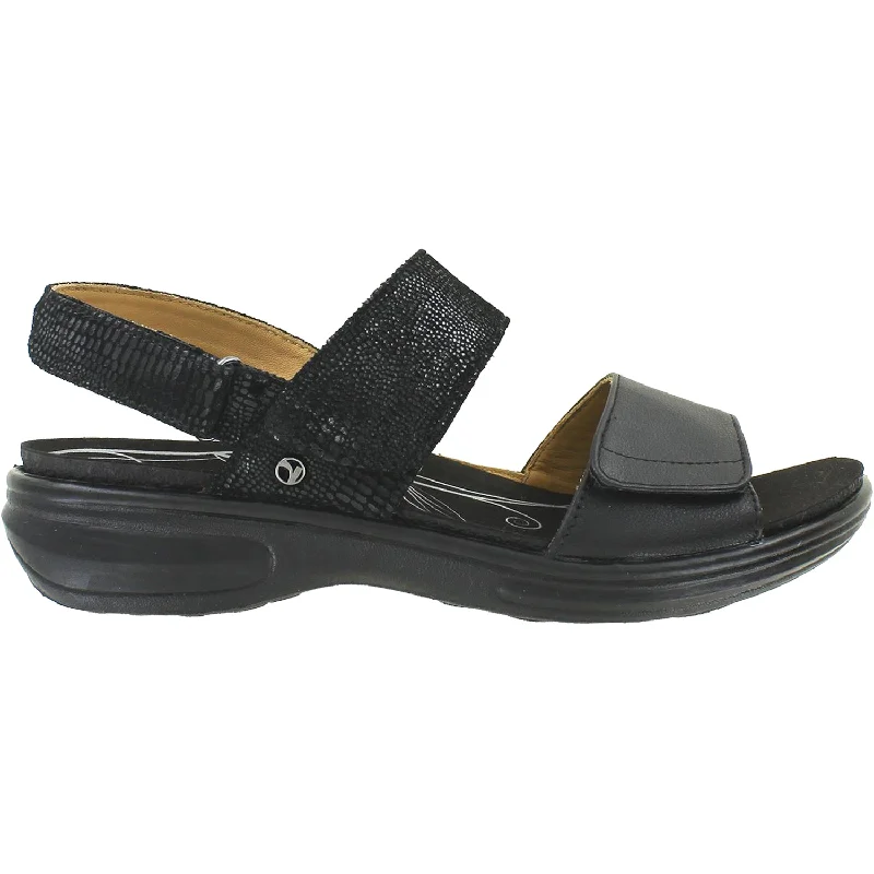 sandals for travel-friendly comfortWomen's Revere Como Black Lizard Leather