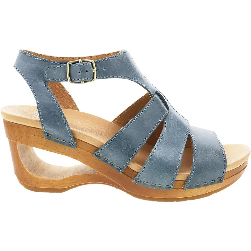 sandals for outdoor sand walksWomen's Dansko Trudy Denim Waxy Calf Leather