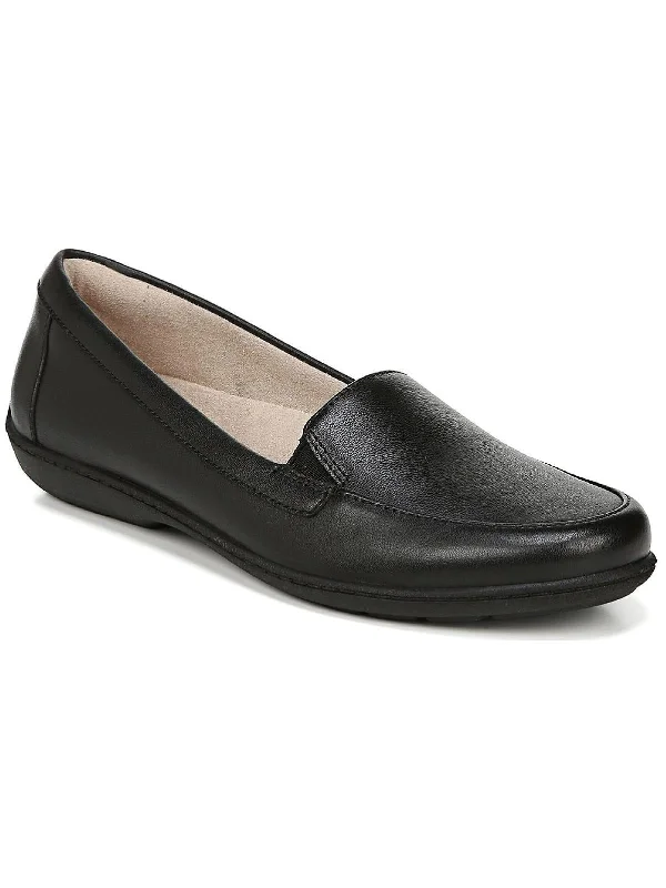 loafers for women with patent leather for a glossy finish-Kacy Womens Leather Slip On Loafers