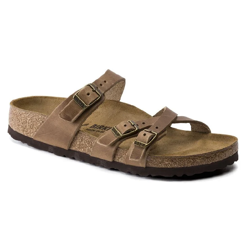 sandals with heel supportBirkenstock Franca Oiled Leather Tobacco Brown