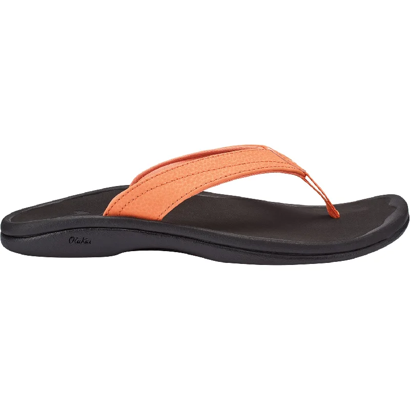 sandals for beach resortsWomen's OluKai Ohana Shell Coral/Black Synthetic