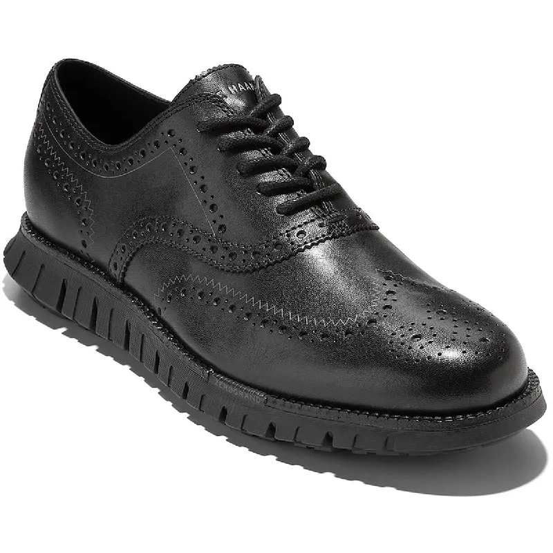 Cole Haan Mens REMASTERED WINGTIP Faux Leather Lace Up Oxfords