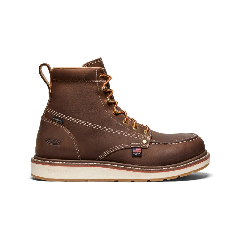 Stylish boots with soft leather for a polished finishMen's Liberty 6" Waterproof Boot (Carbon Toe)  |  Chestnut/Gum