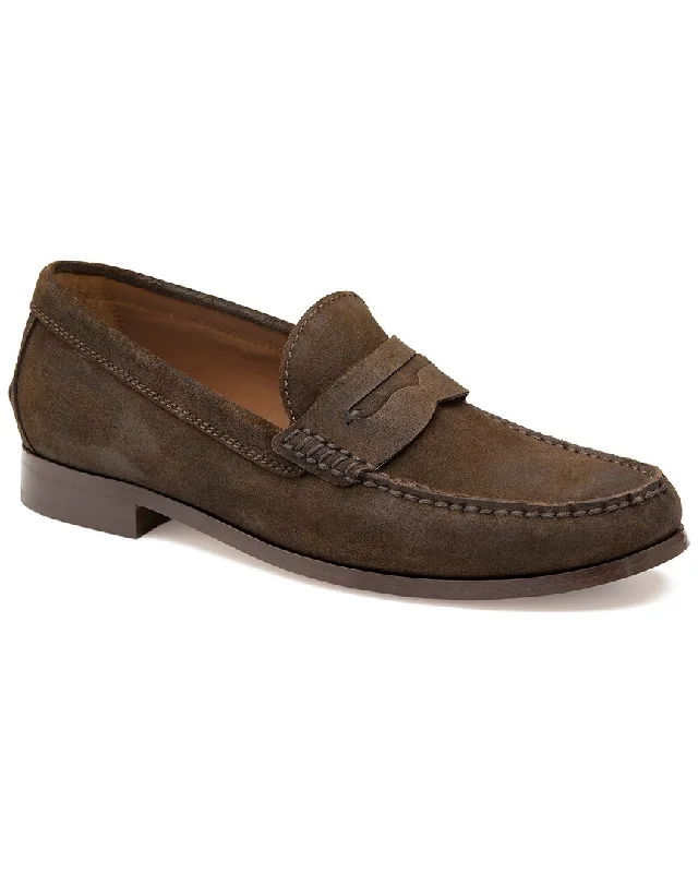 loafers for women with chic style for sophisticated casual wear-Johnston & Murphy Baldwin Penny Suede Loafer