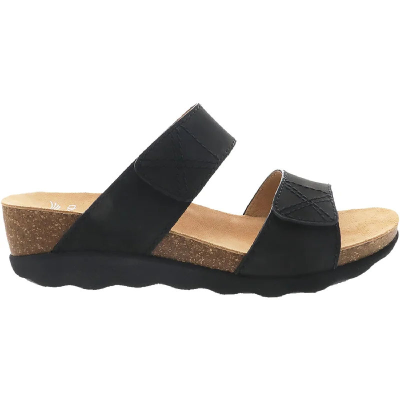 sandals for all-day outdoor funWomen's Dansko Maddy Black Milled Nubuck