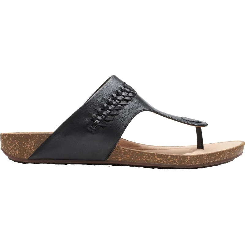 sandals for all-day outdoor funWomen's Clarks Un Perri Vibe Black Leather