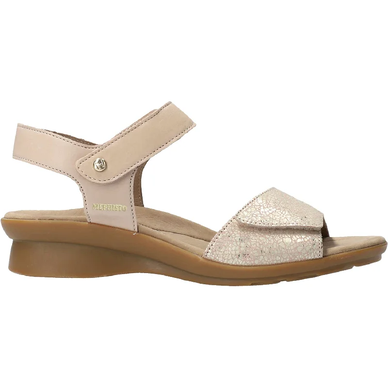 sandals with stylish embellishmentsWomen's Mephisto Pattie Light Taupe Leather