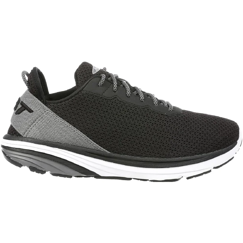 athletic shoes with memory foamMen's MBT Gadi Black/Grey Mesh