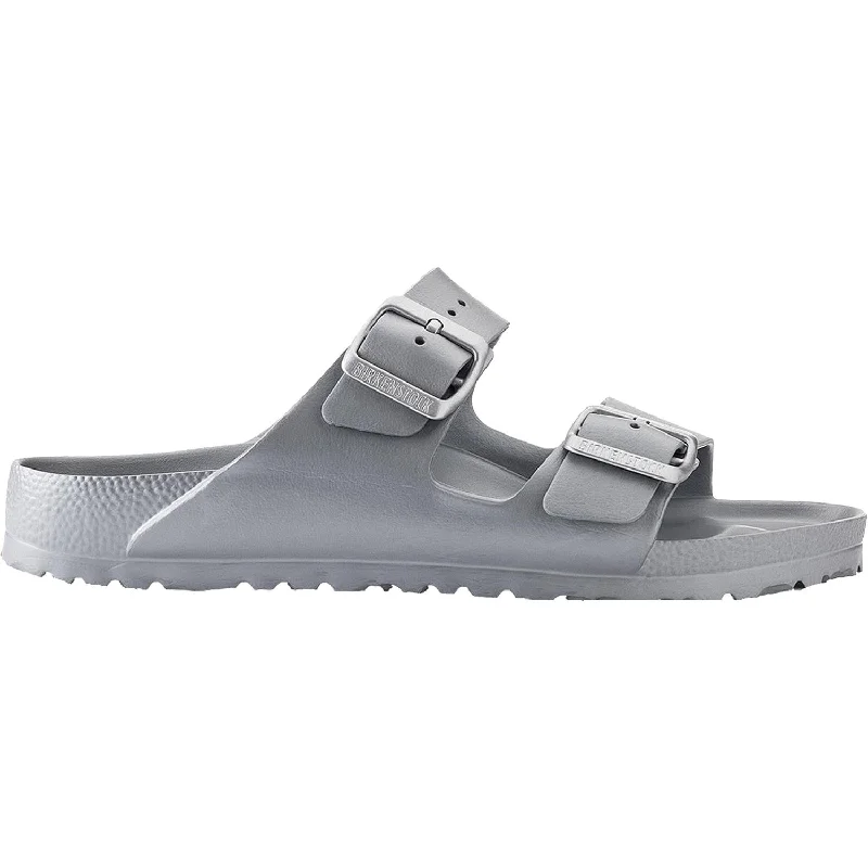 sandals for beachwear accessoriesUnisex Birkenstock Arizona Essentials Metallic Silver EVA Synthetic