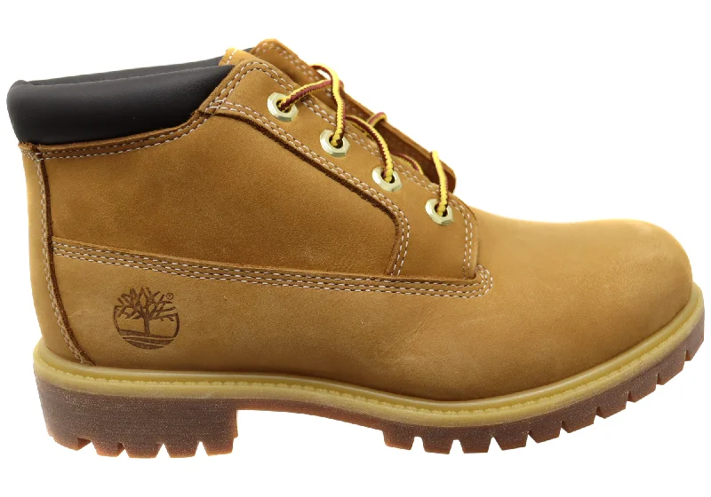 Comfortable boots with elastic panels for a snug fitTimberland Mens Comfortable Lace Up Icon Waterproof Chukka Boots