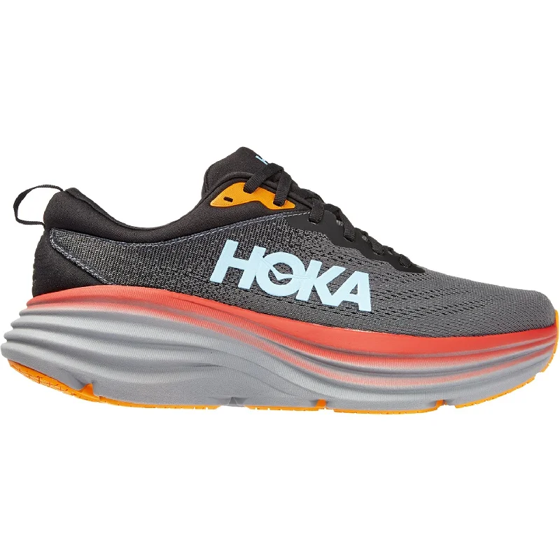 cross-training shoes for women with flexible fitMen's Hoka Bondi 8 Anthracite/Castlerock Mesh