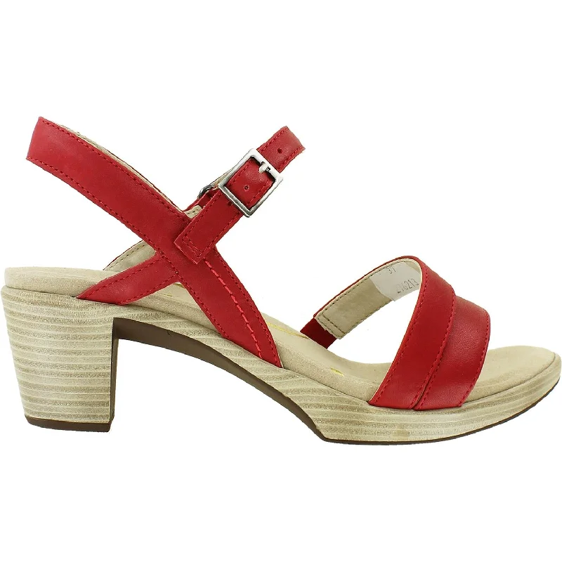 sandals with extra footbed cushioningWomen's Naot Bounty Kiss Red Leather