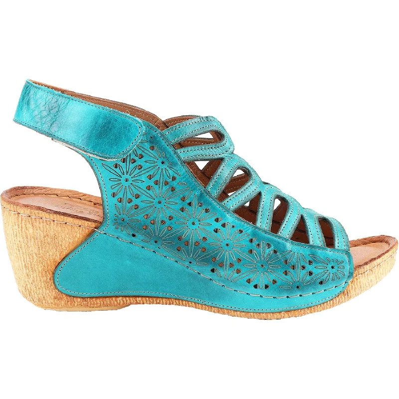 sandals with extra cushioning for supportWomen's Spring Step Inocencia Turquoise Leather