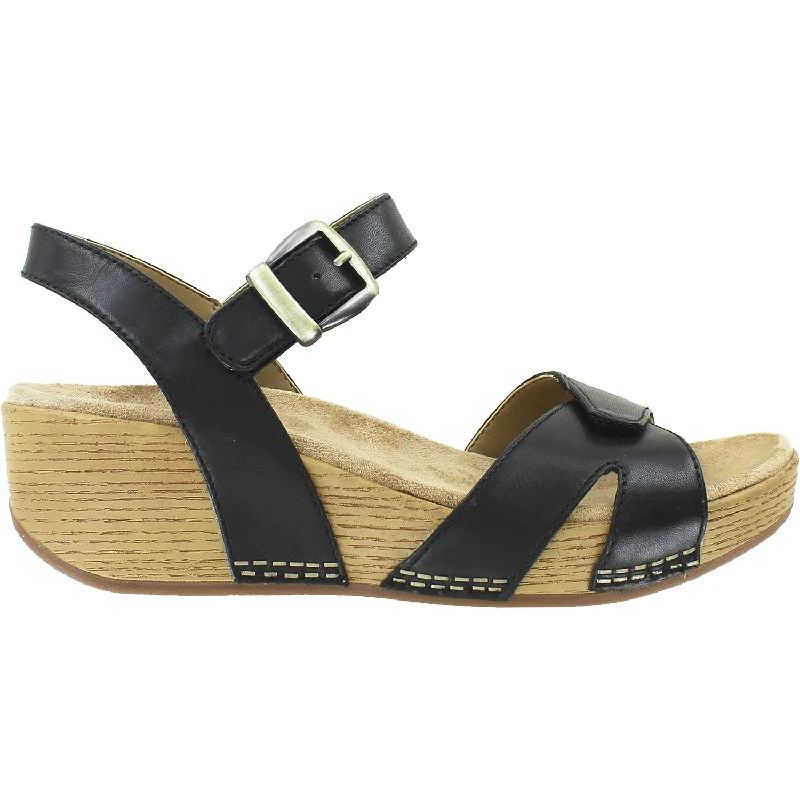 sandals for comfortable and trendy looksWomen's Dansko Laurie Black Burnished Calf Leather