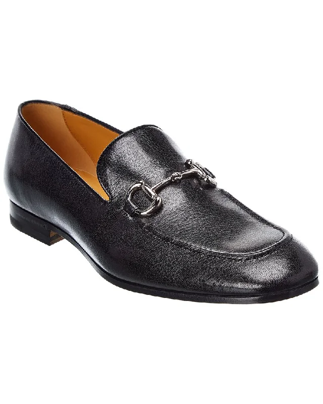 loafers for men with padded footbed for support and comfort-Gucci Horsebit Leather Loafer