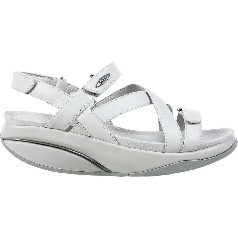 sandals for weekend beach outingsWomen's MBT Kiburi Light Grey Leather