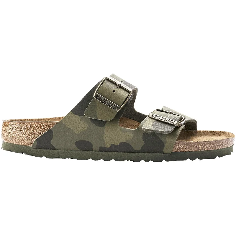 sandals for beach-to-pool styleWomen's Birkenstock Arizona Desert Soil Camouflage Green Birko-Flor