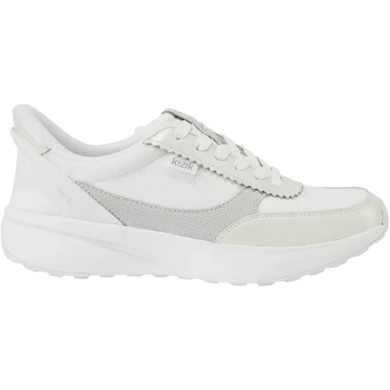 athletic shoes for weight training with sturdy fitWomen's Kizik Paris Metallic White Leather