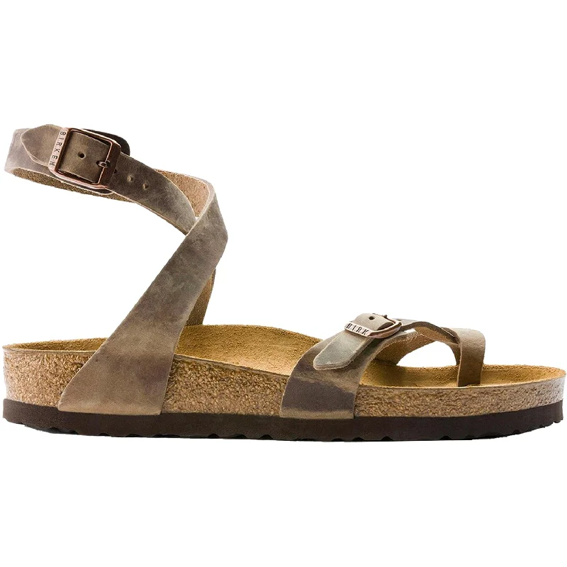 sandals for vacation-ready outfitsWomen's Birkenstock Yara Tobacco Oiled Leather