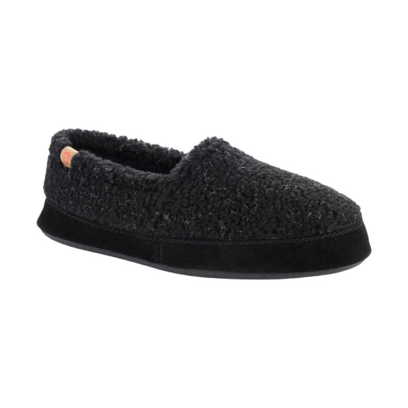 slippers for indoor wear on cold daysslippers for women with a fashionable design -Acorn Men's Moc Slippers - Black Berber