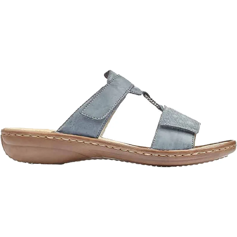 sandals for every seasonWomen's Rieker 60844-14 Pazifik/Navy Leather