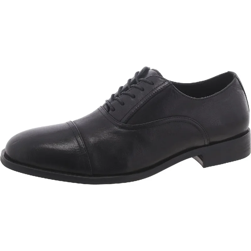 Steve Madden Mens Princeton Leather Lace-Up Oxfords