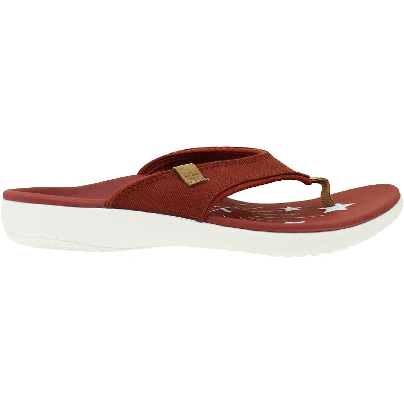 sandals with arch support for beach walksWomen's Spenco Yumi Believe Red Ochre Synthetic