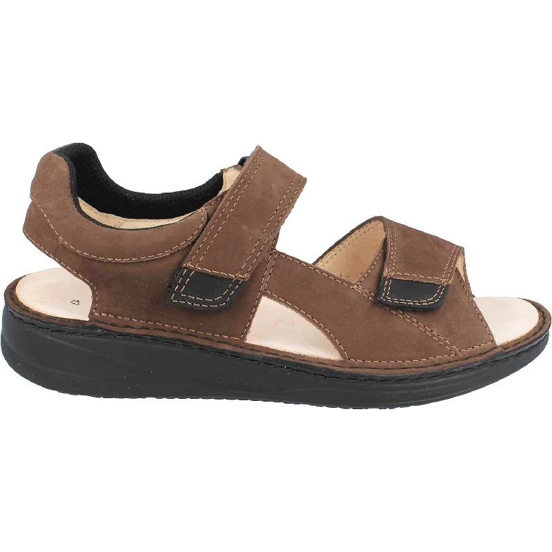 sandals for comfort and styleMen's Finn Comfort Skiathos Chestnut/Black Nubuck