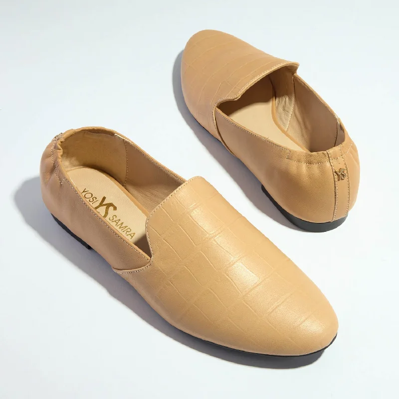 loafers for men with elasticized sides for easy on and off-Preslie Loafer in Tan Reptile Leather