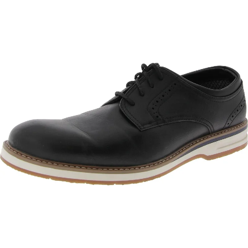 Rush Gordon Rush Mens Faux Leather Lace-Up Oxfords