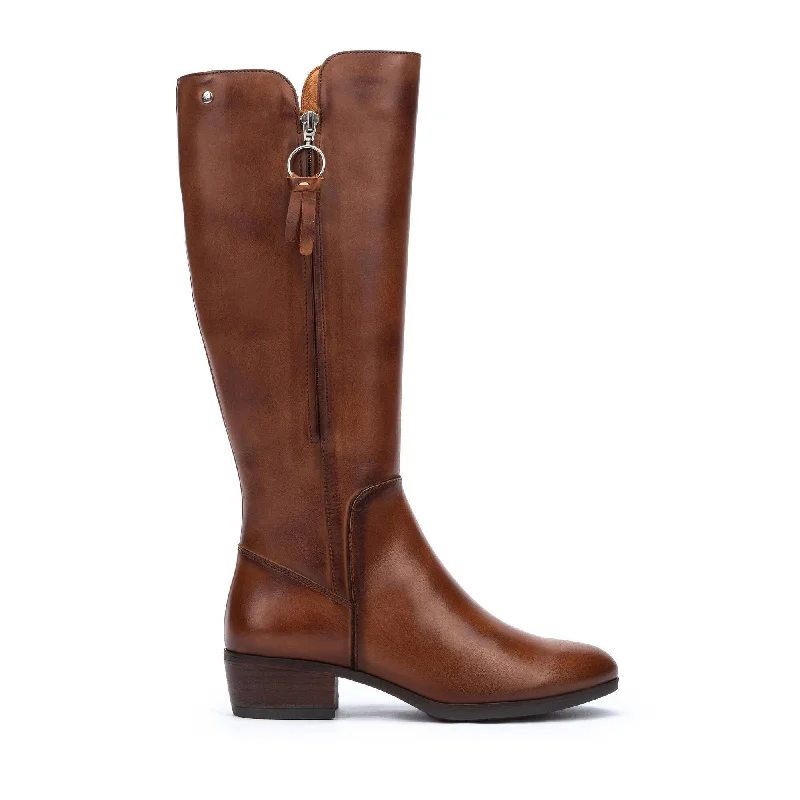 Vintage-inspired boots with classic design elementsPikolinos Daroca W1U-9653 Ladies Cuero Brown Leather Side Zip Knee High Boots