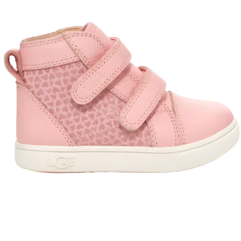 Comfortable boots with soft, rubber soles for flexibilityUgg Little Girls Rennon II Gel Boot Sneaker Pink Hearts