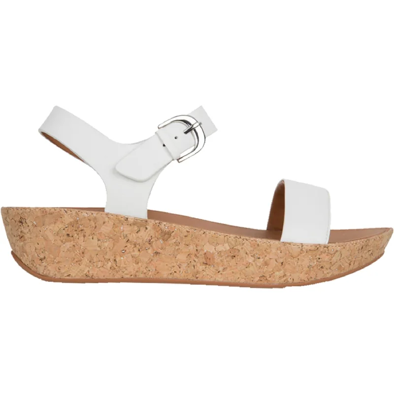 sandals for beachside adventuresWomen's Fit Flop Bon II Back Strap White Leather