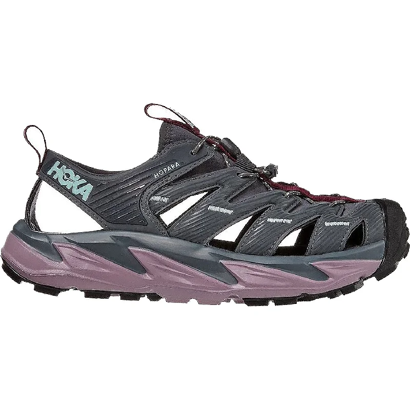 sandals for relaxing by the poolWomen's Hoka One One Hopara Castlerock/Elderberry Synthetic