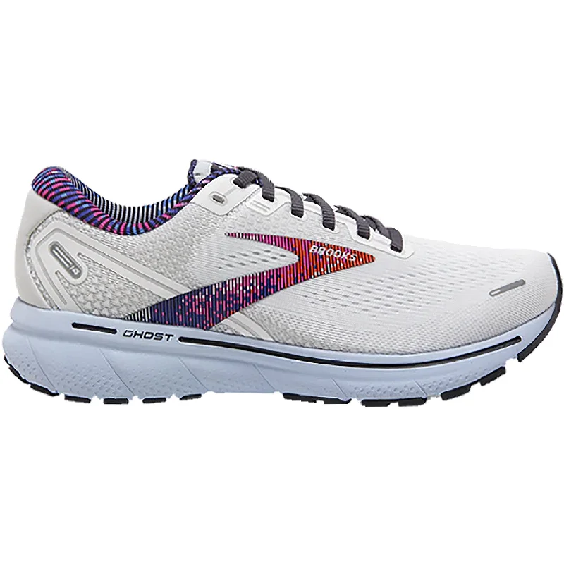 athletic shoes for cross-training with versatile gripWomen's Brooks Ghost 14 White/Heather/Ebony Mesh