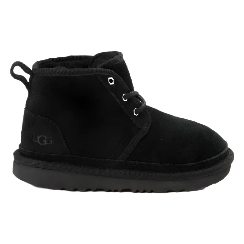 High-heeled boots with elegant, sleek linesUgg Big Boys Nuemel II Chukka Tie Up Suede Boot Black